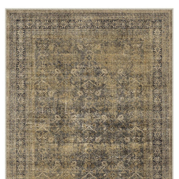 HomeRoots 8' Elegant Brown and Tan Medallion Area Rug - Washable, Stain-Resistant, Perfect for Any Room 8' X 10' 711207