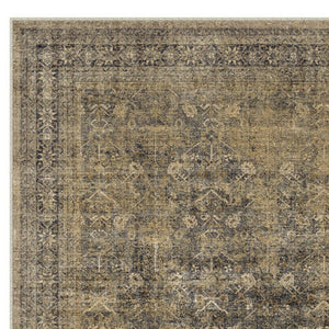 HomeRoots 9' Elegant Brown and Tan Medallion Area Rug – Durable, Stain-Resistant Design for High-Traffic Areas 9' X 12' 711208