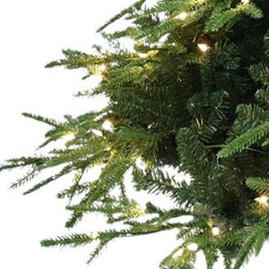 HomeRoots 6' Pre-Lit Full Pine Christmas Tree: Lush Greenery, Multi-Function LED Lights & Ornaments Included! 711224