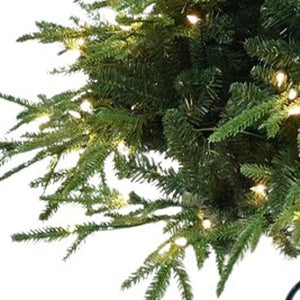 HomeRoots 7.5' Pre Lit Full Pine Christmas Tree - Lifelike, Versatile Decor with Built-In LED Lights & Easy Setup 711225