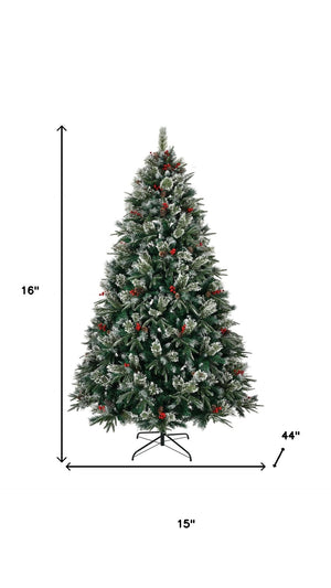 HomeRoots 8' White Pre Lit Full Fir Christmas Tree - Fully Decorated, Durable, Elegant Holiday Centerpiece! 711228