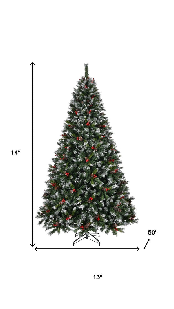 HomeRoots 6' White Pre-Lit Full Spruce Christmas Tree - Elegant, Realistic Design with Programmable LED Lights 711232