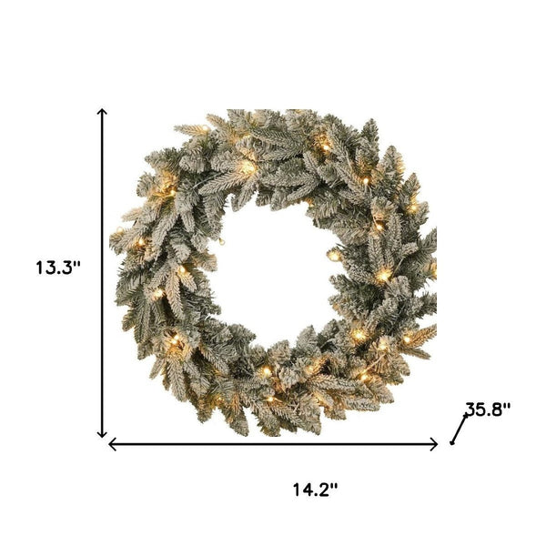 HomeRoots 4' White Pre-Lit Tropical Christmas Tree - Compact, Full & Lush with 330 LEDs for Festive Cheer! 711237