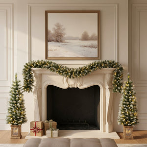 HomeRoots 4' Full Tropical Christmas Tree - Pre-Lit, Decorated, LED Lights & Elegant Ornaments for Festive Cheer 711238