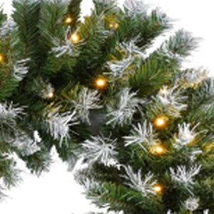 HomeRoots 4' Full Tropical Christmas Tree - Pre-Lit, Decorated, LED Lights & Elegant Ornaments for Festive Cheer 711238