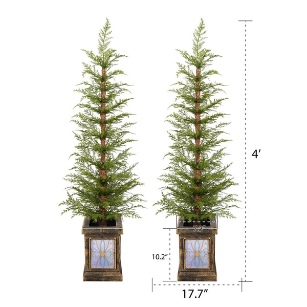 HomeRoots 6' White Pre Lit Tropical Christmas Tree with 250 LED Lights, Decorated for Instant Holiday Cheer 711239