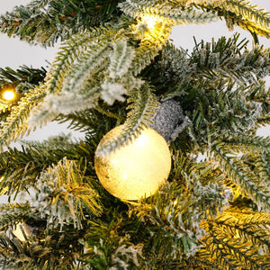 HomeRoots 5' Pre-Lit White Tropical Christmas Tree with Decorations - Effortless Setup & Stunning Display! 711240