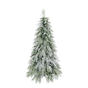 HomeRoots 5' Pre-Lit White Tropical Christmas Tree with Decorations - Effortless Setup & Stunning Display! 711240