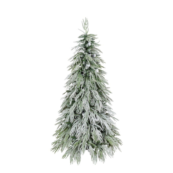 HomeRoots 5' Pre-Lit White Tropical Christmas Tree with Decorations - Effortless Setup & Stunning Display! 711240