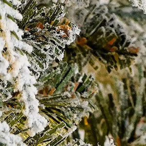 HomeRoots 5' Pre-Lit White Tropical Christmas Tree with Decorations - Effortless Setup & Stunning Display! 711240