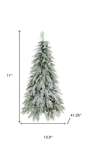 HomeRoots 5' Pre-Lit White Tropical Christmas Tree with Decorations - Effortless Setup & Stunning Display! 711240
