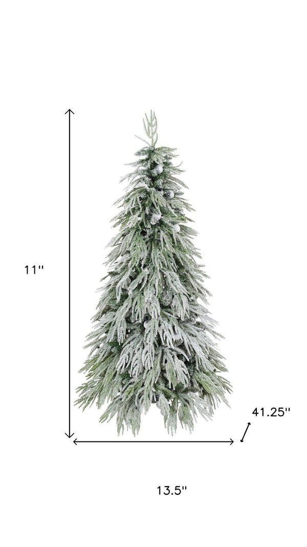 HomeRoots 5' Pre-Lit White Tropical Christmas Tree with Decorations - Effortless Setup & Stunning Display! 711240