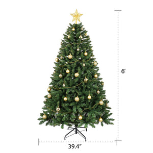 HomeRoots 7.5' Pre-Lit Tropical Christmas Tree – Lush, Easy Setup, LED Lights & Vibrant Holiday Decor! 711242