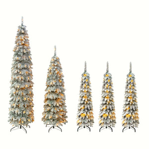 HomeRoots 8' White Pre-Lit Full Fir Christmas Tree – Elegant, Easy Setup with LED Lights & Holiday Decor! 711249