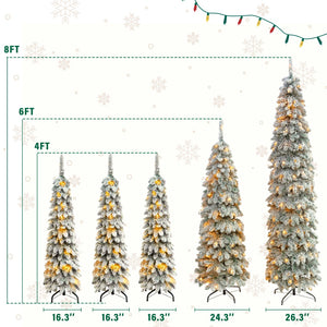HomeRoots 8' White Pre-Lit Full Fir Christmas Tree – Elegant, Easy Setup with LED Lights & Holiday Decor! 711249