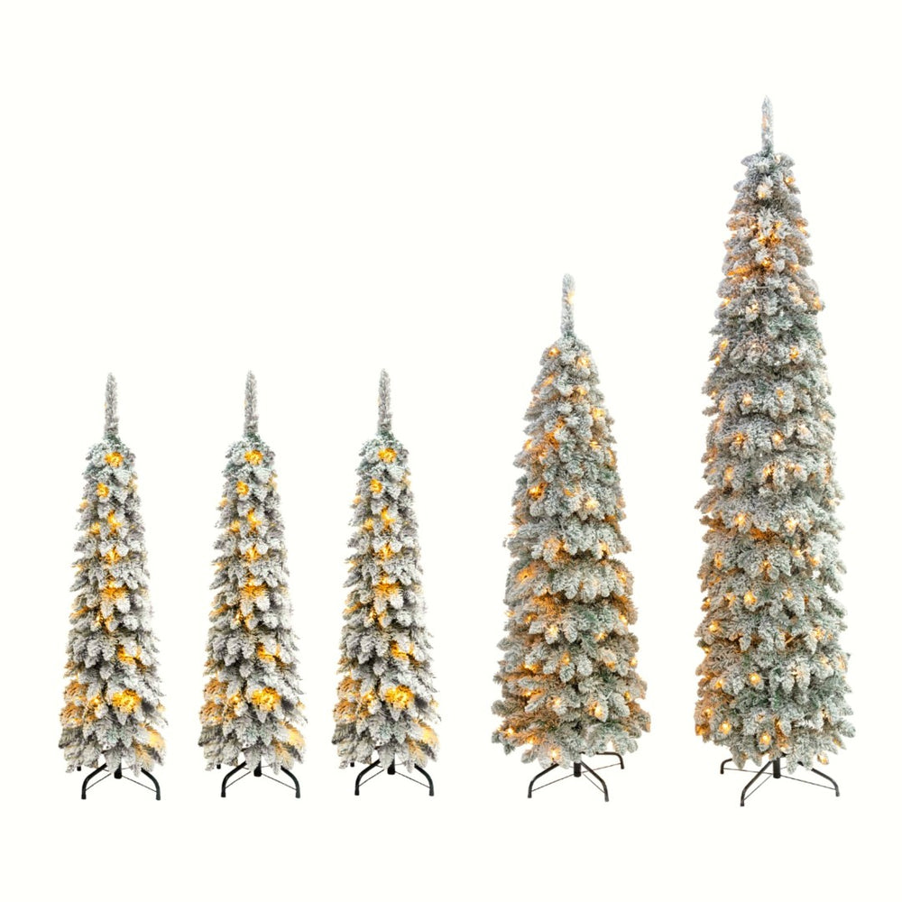 HomeRoots 8' White Pre-Lit Full Fir Christmas Tree – Elegant, Easy Setup with LED Lights & Holiday Decor! 711249