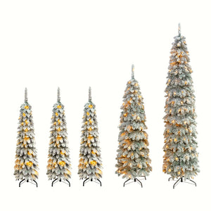HomeRoots 8' White Pre-Lit Full Fir Christmas Tree – Elegant, Easy Setup with LED Lights & Holiday Decor! 711249