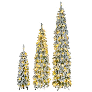 HomeRoots 8' White Pre Lit Full Fir Christmas Tree – Effortless Elegance with Stunning Lights & Decorations! 711250