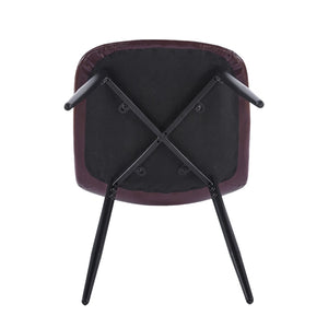 English Elm Pvc Sleek Matte Black Dining Chair Set of 4 for Kitchen Studio or Cafe Use W3766P436152