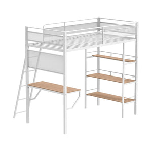 English Elm Metal Twin Over Full Bunk Bed Steel Frame with Guardrails for Kids or Guest Rooms B016P469235