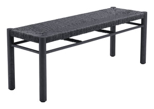 Zuo Modern Iska Bench - Modern Aluminum Seating Solution For Stylish Home Decor And Versatile Spaces Black Aluminum 704087-zuo-modern