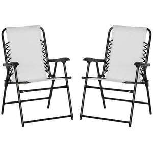 English Elm Outsunny Set Of 2 Portable Bungee Sling Chairs With Armrests – Perfect For Camping, Pool, And Patio! W2225P174110-GIGA