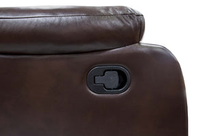 English Elm Modern Leatherette Manual Recliner with Pillow Arms Padded Headrest for Living Room B011P466587