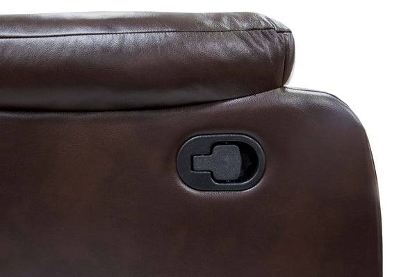 English Elm Modern Leatherette Manual Recliner with Pillow Arms Padded Headrest for Living Room B011P466587