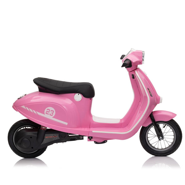 English Elm 24v Kids Electric Dirt Bike with Pneumatic Tires Suspension and Bluetooth for Ages 8-14 W1578P297858