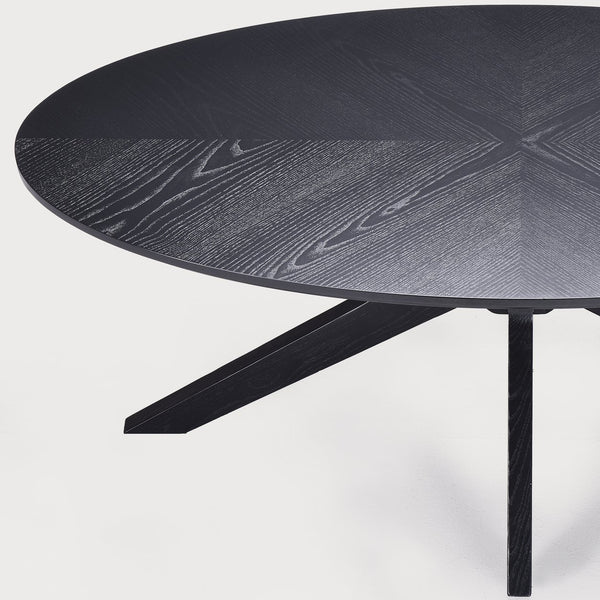 English Elm Office 47" Coffee Table Oval Black Wood Top with X-Frame Poplar Legs — Stable, Spacious, Easy Assembly T3623P409188