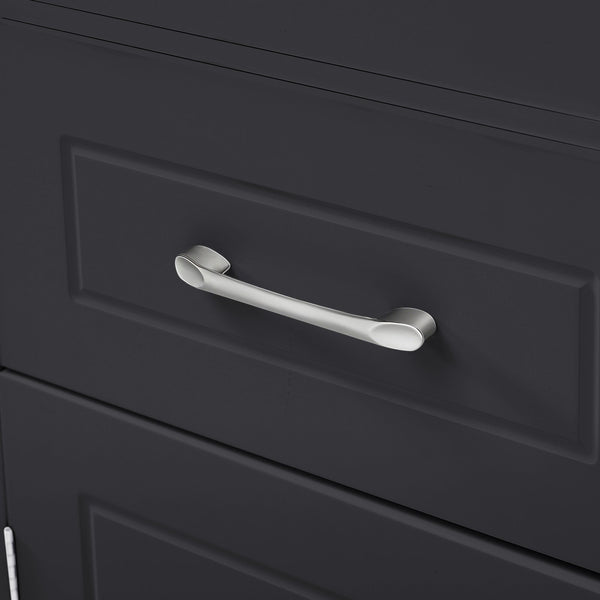 English Elm Tall Bathroom Storage Cabinet with Slim Profile, Adjustable Shelves, Anti-Tip Safety & Painted MDF Finish Black N725P246463B