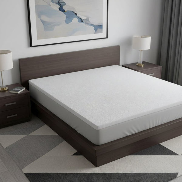 HomeRoots 75" Premium Memory Foam Mattress Topper with Removable Cover for Ultimate Sleep Comfort & Support Twin 711952