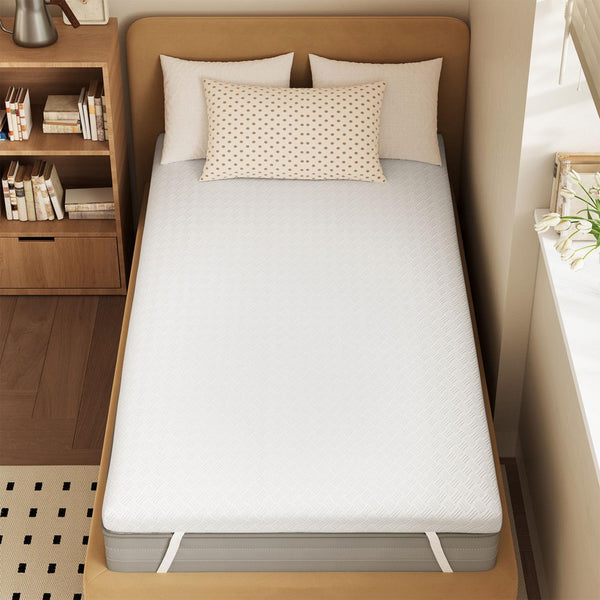 HomeRoots 75" Premium Memory Foam Mattress Topper with Removable Cover for Ultimate Sleep Comfort & Support Extra-long Twin 711953