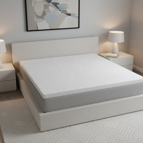 HomeRoots 75" Premium Memory Foam Mattress Topper with Removable Cover for Ultimate Sleep Comfort & Support Full / Double 711954