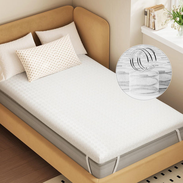 HomeRoots 75" Premium Memory Foam Mattress Topper with Removable Cover for Ultimate Sleep Comfort & Support Queen 711955