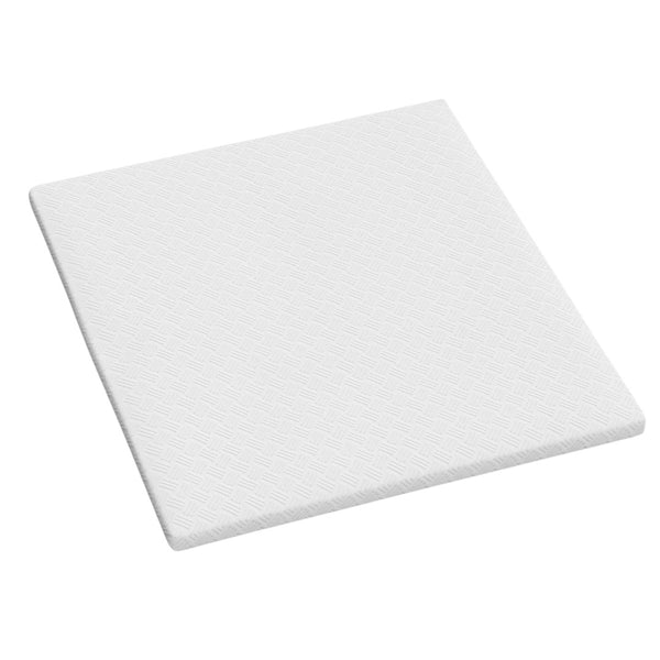 HomeRoots 84" White Memory Foam Mattress Topper - Plush Support, Breathable Cover, Easy Care for Ultimate Comfort California King 711957