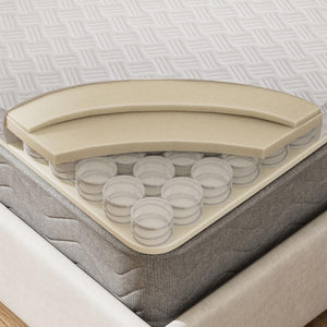 HomeRoots 84" White Memory Foam Mattress Topper - Plush Support, Breathable Cover, Easy Care for Ultimate Comfort California King 711957