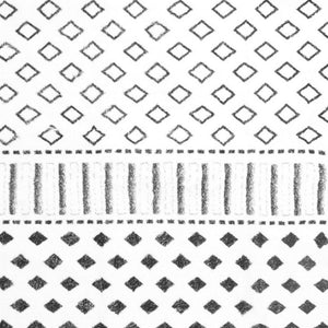 HomeRoots 8' X 10' Black and White Moroccan Area Rug - Stylish, Washable, Stain-Resistant for High-Traffic Spaces Modern Stripes Retangle 8' x 10' 711961