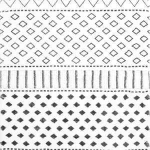 HomeRoots 8' X 10' Black and White Moroccan Area Rug - Stylish, Washable, Stain-Resistant for High-Traffic Spaces Modern Stripes Retangle 8' x 10' 711961