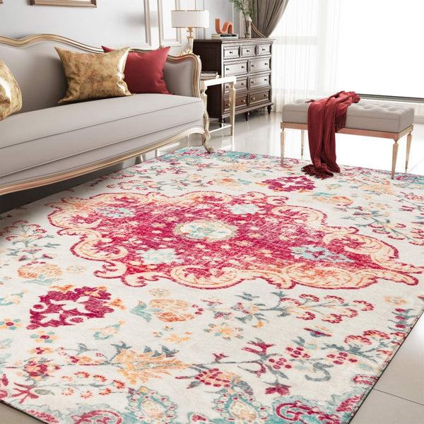 HomeRoots 8' Dark Gray and Light Gray Oriental Distressed Area Rug – Elegant, Washable, Perfect for High-Traffic Areas 8' X 10' 711983