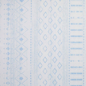 HomeRoots 6' Aqua and Ivory Geometric Area Rug - Stylish, Washable, Non-Slip, Durable for High-Traffic Spaces 6' X 9' 711993