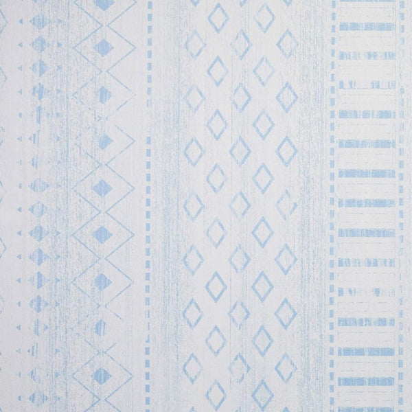 HomeRoots 6' Aqua and Ivory Geometric Area Rug - Stylish, Washable, Non-Slip, Durable for High-Traffic Spaces 6' X 9' 711993