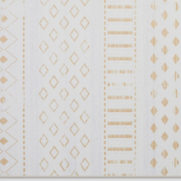 HomeRoots 6' Gold and White Abstract Geometric Washable Area Rug – Stylish, Durable, and Easy to Clean! 6' X 9' 711999