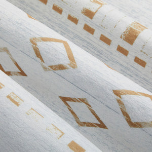 HomeRoots 6' Gold and White Abstract Geometric Washable Area Rug – Stylish, Durable, and Easy to Clean! 6' X 9' 711999