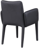 Pelle Black Vegan Leather Accent/Dining Chair 711Black-C Meridian Furniture