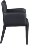 Pelle Black Vegan Leather Accent/Dining Chair 711Black-C Meridian Furniture