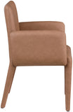 Pelle Brown Vegan Leather Accent/Dining Chair 711Brown-C Meridian Furniture