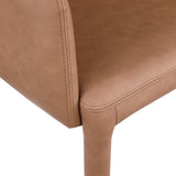 Pelle Brown Vegan Leather Accent/Dining Chair 711Brown-C Meridian Furniture