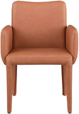 Pelle Cognac Vegan Leather Accent/Dining Chair 711Cognac-C Meridian Furniture