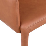 Pelle Cognac Vegan Leather Accent/Dining Chair 711Cognac-C Meridian Furniture